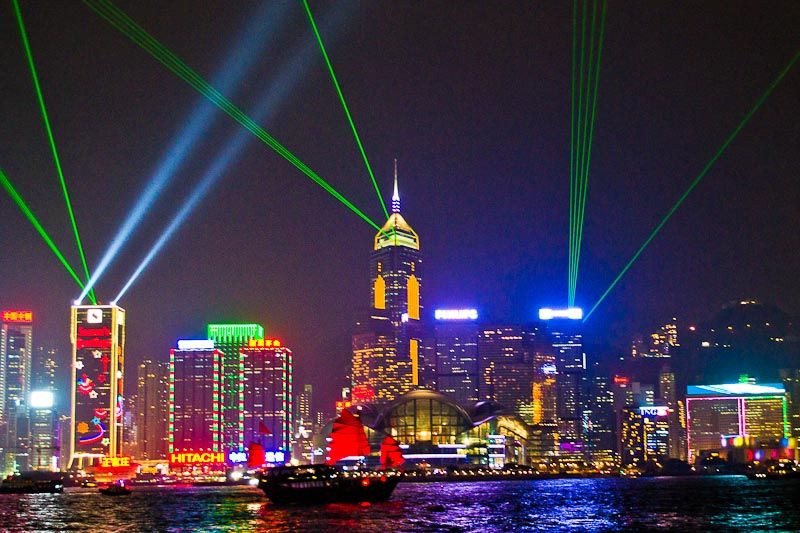 Sinfonía de las luces, Hong Kong, 10 lugares más bonitos del mundo para visitar de noche